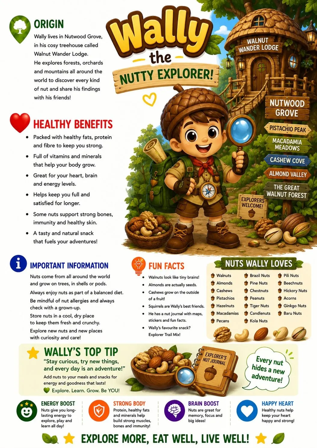 Wally the Nutty Explorer facts