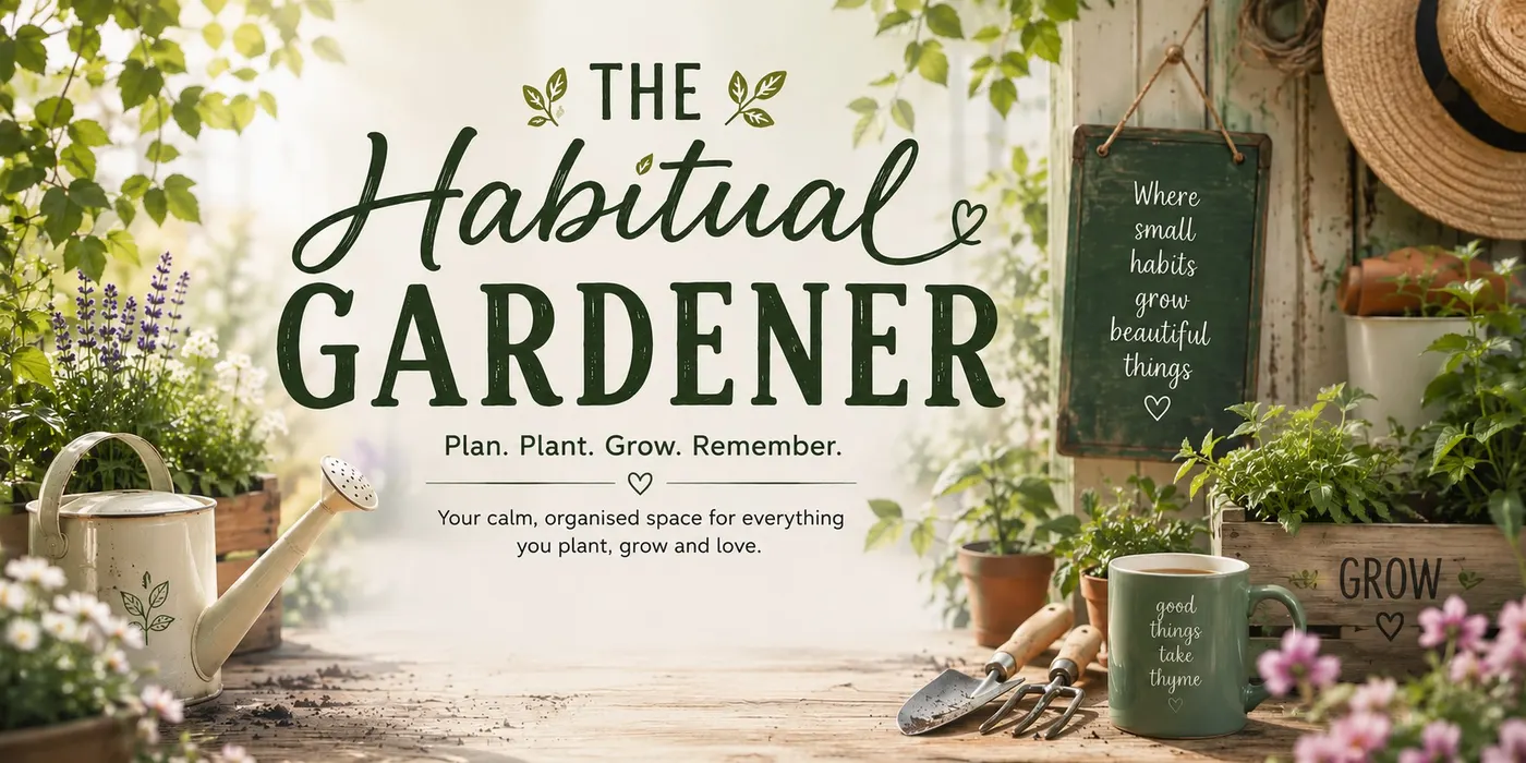 The Habitual Gardener — Plan. Plant. Grow. Remember. Your calm, organised space for everything you plant, grow and love.