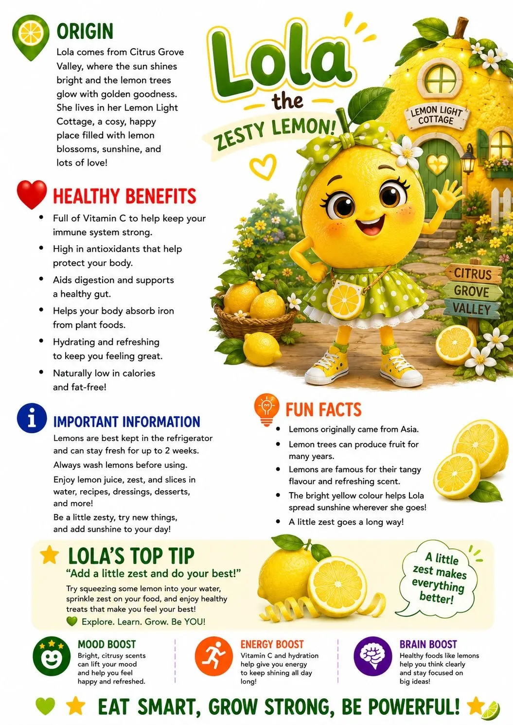Lola the Zesty Lemon facts