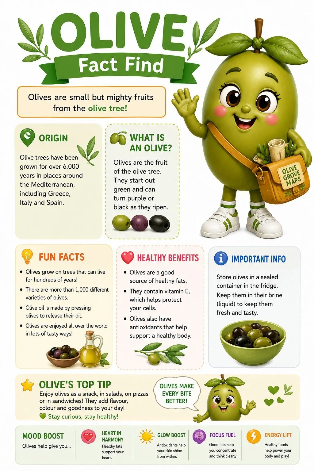 Olive the Oily Olive facts