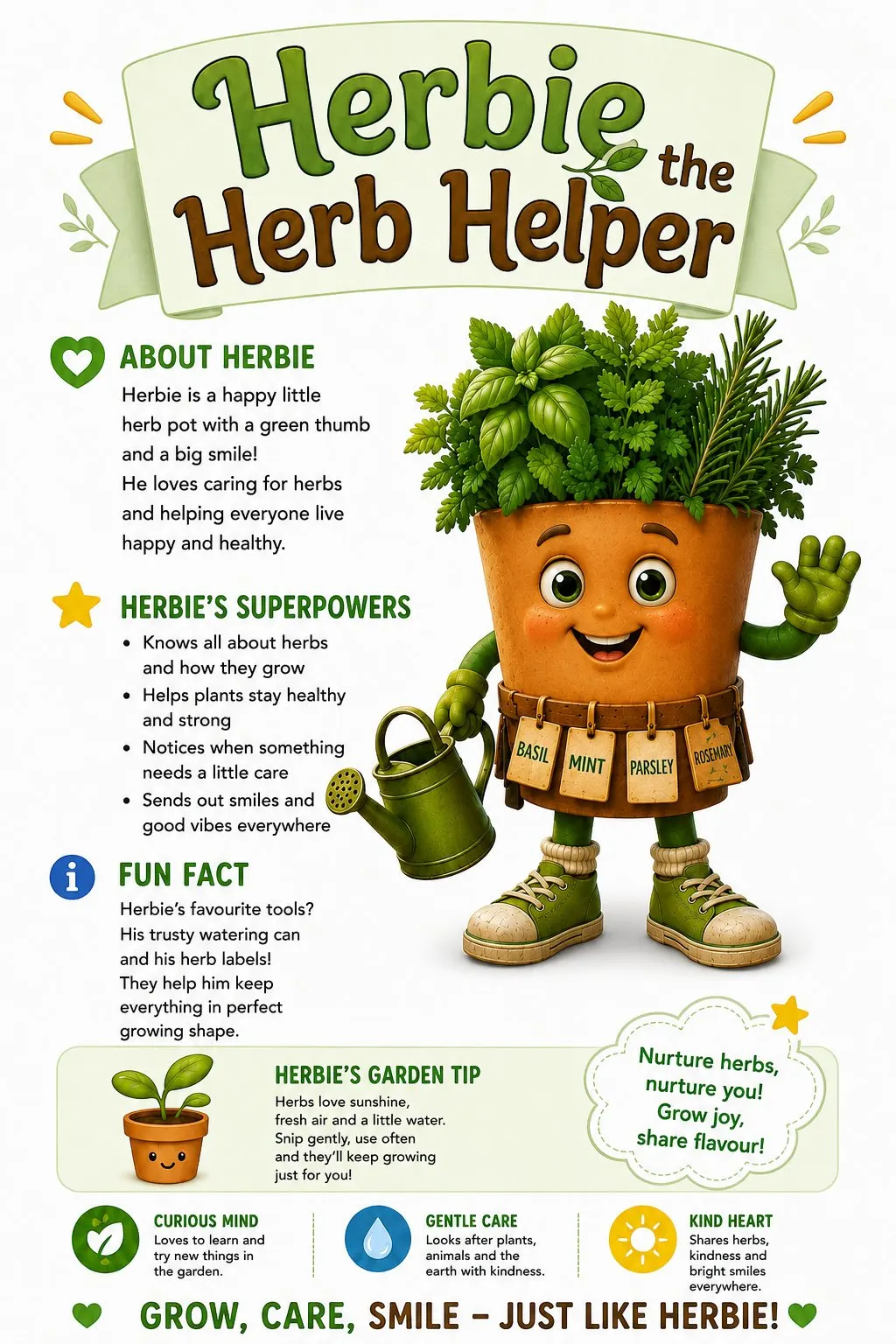 Herbie the Herb Helper facts