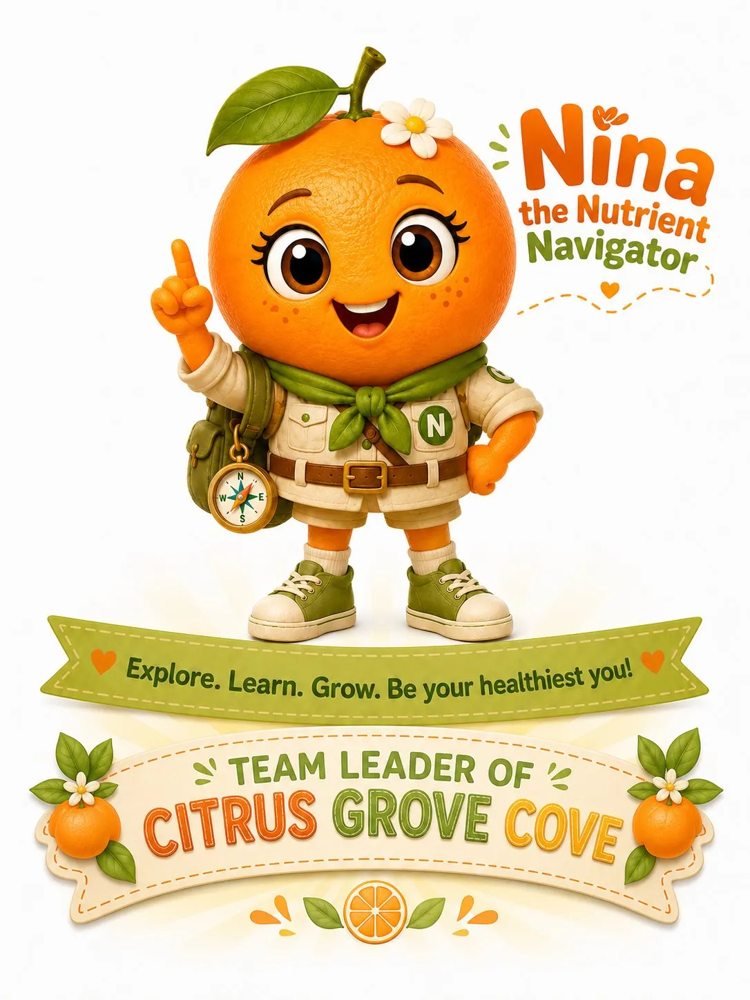 Nina the Nutrient Navigator — Team Leader of Citrus Grove Cove
