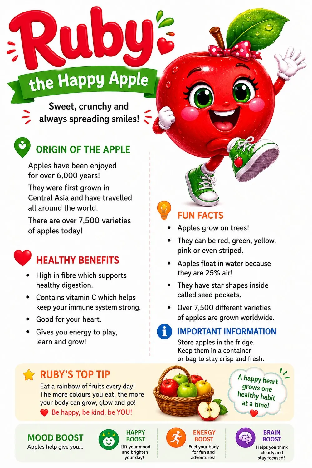 Ruby the Happy Apple facts