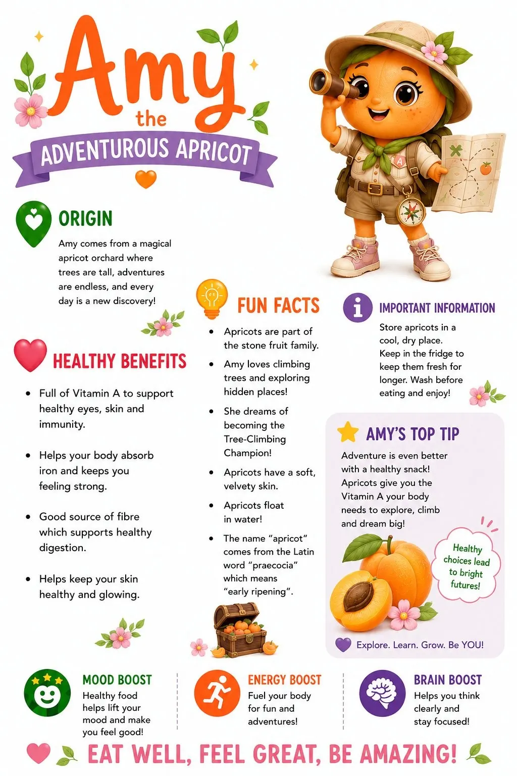 Amy the Adventurous Apricot facts